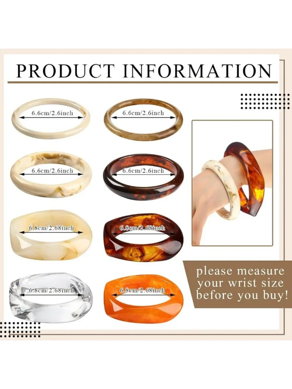Colorful Chunky Acrylic Resin Bangle Bracelets Set for Women - Trendy Statement
